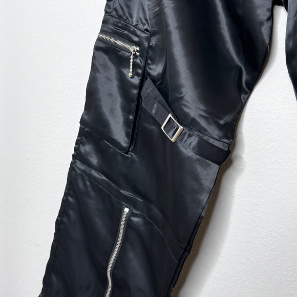 NWT Youths In Balaclava Black Nylon Cargo Cropped Pants in Mens Sz XL - Picture 8 of 13